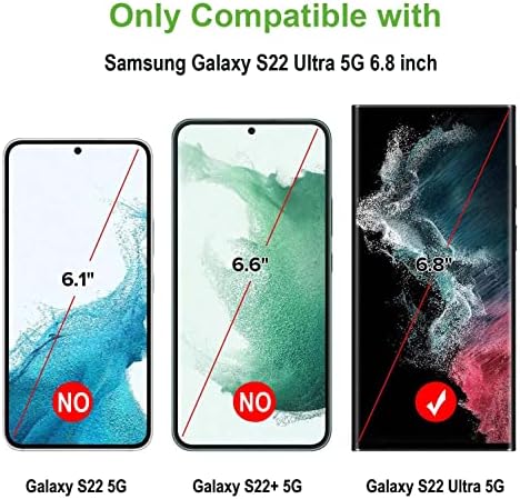 [2 Pakovanje] Zaštita ekrana za privatnost za Samsung Galaxy S22 Ultra 5G kaljeno staklo od 6,8 inča,