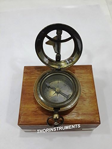 Nautički antikni gumb Radni kompas sa drvenim kutijom Rustikalni vintage Home Decor pokloni