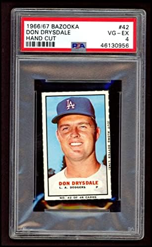 1966 Bazooka 42 Don Drysdale Los Angeles Dodgers PSA PSA 4.00 Dodgers