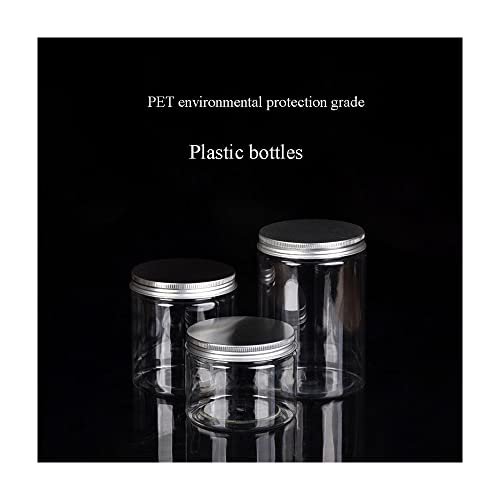 Clear plastična tegla sa aluminijskim poklopcima prazan kozmetički kontejneri, 80ml