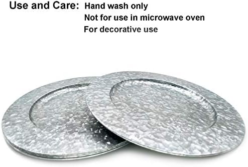 KX-Ware srebrne pocinčane čelične ploče od punjača, 13-inčne klasične ploče za posuđe za ručavanje posuđa, set od 8
