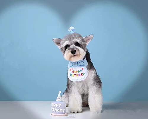 Marama za rođendan mačjeg psa i šešir za zabavu Mini Doggy Cat Bib Rođendanska odjeća za kućne ljubimce