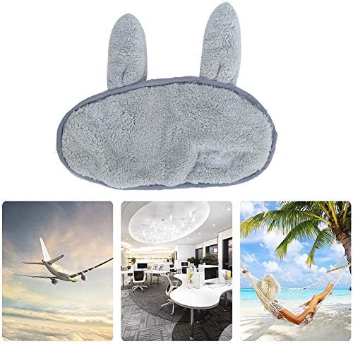 Alvinlite Sleep maska ​​za spavanje, Coral Fleece Slatka zakrpa u obliku zeca za spavanje sjenilo za spavanje