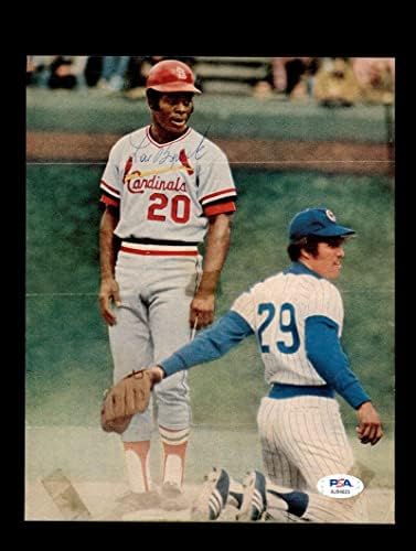 Lou Brock PSA DNA COA potpisao je 8x10 Vintage Photo Cardinals Autograph - AUTOGREME MLB Photos