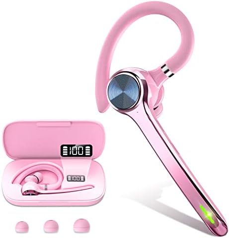 HEIBAS Bluetooth slušalice, Bežična Bluetooth slušalica sa futrolom za punjenje od 500mAh 23 sata razgovora ugrađeni mikrofon za iOS Android mobilni telefon, V5. 1 slušalice bez ruku za kamiondžiju, Office