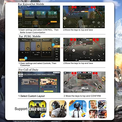 6 Trigger PUBG Mobile Controller, kontroler mobilne igre za PUBG sa 6 okidača za Call Of Duty / Fortnite / Knives Out / Rules Of Survival,mobilni okidači za 6 prstiju kompatibilni sa iPhoneom Android iPad