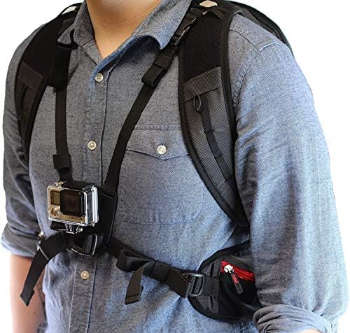 Navitech action backpack i plavi slučaj za pohranu s integriranim remen prsnog prsa - kompatibilan sa Thieye T3 akcijskom kamerom