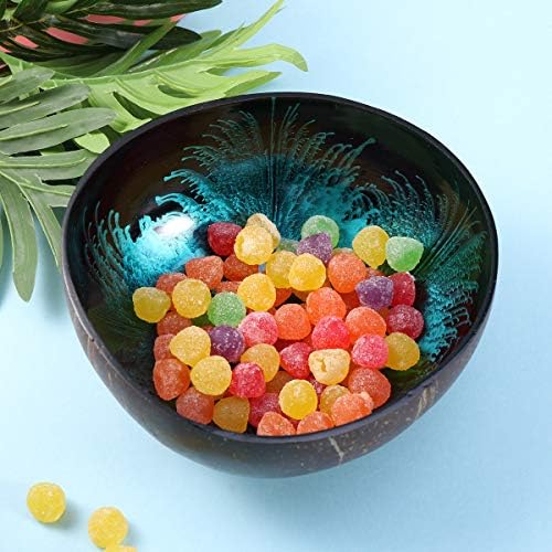 Anoily 1 pack Coconut Bowl Dekorativna zdjela za tastere za tastere za ulaznu putevu, dekorativna posuda za bombone za kućnu dekoru Kokosova školjkas Poklopac za slatkiše, ključeve i matice