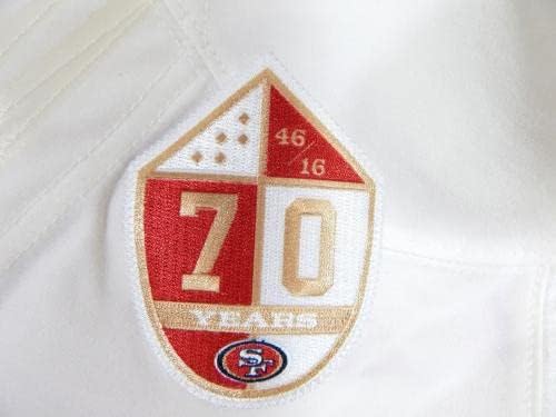 2012 San Francisco 49ers Cleveland Wallace III 38 Igra izdana bijeli dres 70 p - nepotpisana NFL igra rabljeni