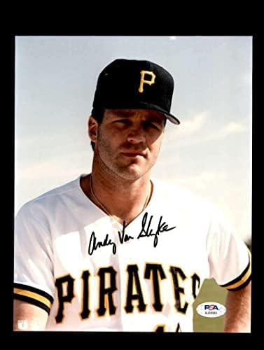 Andy van Slyke PSA DNA CERT potpisan 8x10 Photo Pirates Autograph - autogramirana MLB fotografija