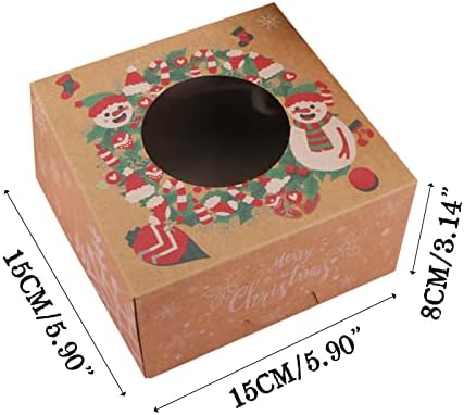 9 # OC 1/6 / 12PC Božićna kutija za pečenje kutija za pakovanje Papirna kutija pakovanje Božićna torta Pakovanje poklon kutija