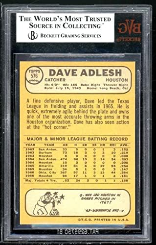 Dave Adlesh kartica 1968 TOPPS # 576 BGS BVG 8.5