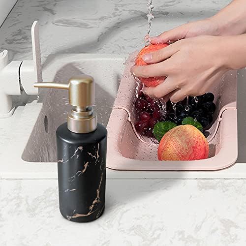Zlatni sapun za kupaonicu ili kuhinju, mršav keramički losion boca sa mramornim uzorkom, pumpa bez hrđe