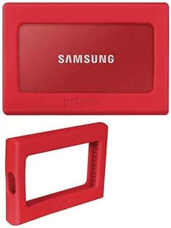getgear Silikonski branik za Samsung T7, T7 dodirni prijenosni SSD-1TB, 2TB, 500GB, USB 3.2, jak-amortizer, otporan na klizanje-Crna