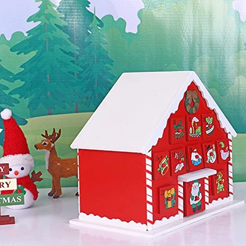 Drveni Advent Kalendar sa 24 ladice za popunjavanje malih poklona drveni Božić Kalendar odbrojavanja slatka praznična dekoracija poklon