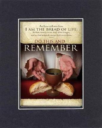 Za inspiraciju - ja sam kruh života. 8 x 10 inča biblijski / religijski stihovi postavljeni u dvostrukoj matiranju