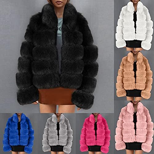 Jsarle obrezirani krzneni kaputi za žene žene zimske tople nejasne fleke Sherpa jakne za jaknje kaput zadebljavaju odjeću sa hoodie