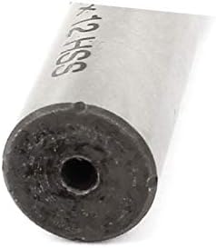 X-DREE 12mm x 12mm Spiralni žljeb HSS-AL ravna izbušena rupa 4 žljebova krajnji mlin rezač (12 mm x 12 mm