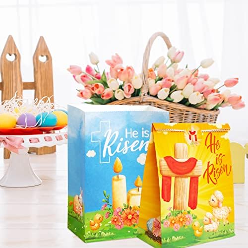 WorldBazaar Easter Treat torbe on je Risen vjerski papir poklon torbe 16 kom Uskrs Cookie