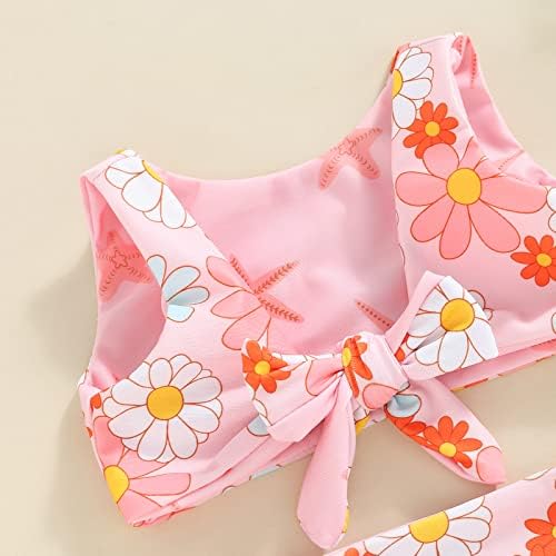 Djevojčice za djecu cvjetno tratinčica Dvodijelne djevojke kupaće odijelo bez rukava za kuhanje donjeg dijela kupanja ljetna plaža
