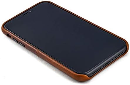 Dockem iPhone XR Virtuosa M1 torbica za novčanik: ugrađena metalna ploča za magnetnu montažu sa gornjim zrnom prave kože: M-serija [braon]
