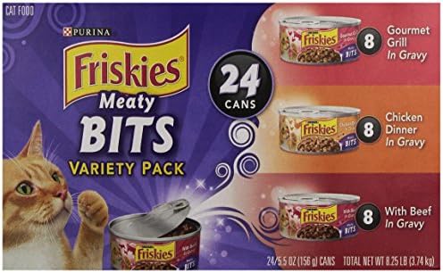 Friskies Wet Cat Food, Meaty BitsVariety Pack, 5,5 oz limenke