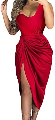 Miashui Dame se oblači ljetno casual europska i američka čvrsta boja seksi proreza duge suknje zagrljena ženska haljina casual