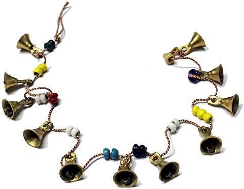 Mango pokloni Dekorativni niz od 11 mesinganskih vintage zvona indijski stil