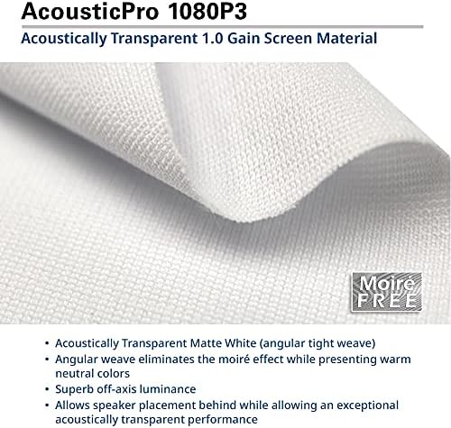 Elite ekrani sable okvir acousticpro1080p3 serija, 100-inčni dijagonal 16: 9, prozirni perrimentirani