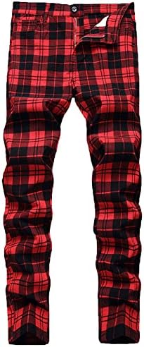 Hlače za muškarce Ležerne prilike prisiljene hlače visoke elastičnosti plus veličina Slim fiting ravne hlače pune dužine hlače