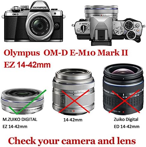 First2savvv XJPT-EM10II-A01 Crna PU kožna torbica za digitalni fotoaparat sa remenom za Olympus OM-D E-M10 Mark