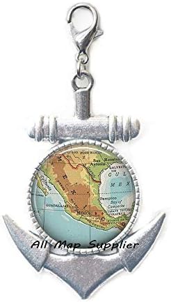 AllMapsupplier modni sidreni patent sidro, Meksiko Karta Jastog kopča, Meksiko Karta Sidrna patentni zatvarač, Meksiko Jastog kopča, Meksiko Sidrište Zipper Povucite, A0230