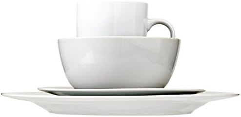 Basics 16-dijelni Porculanski kuhinjski set posuđa sa tanjirima, zdjelicama i Šalicama, servis za 4-bijeli