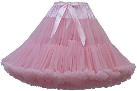 Ženska Sheer Tutu suknja Tulle Mesh Slojevirana mini suknja Vintage elastična struka Pleted suknje