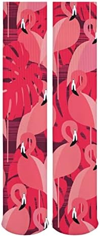 Pink Flamingos sa palmima odlazi uniseks čarape za prozračne cijevi čarape atletski čarape za povremeni sport