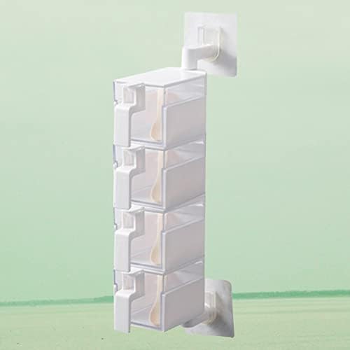 3pcs vertikalni začinski kutija zid - montirani 4 sloja Rotirajuća skladišna kontejnera Kuhinjski