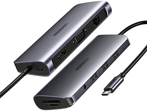 HOUKAI USB C Hub 10 u 1 USB Tip C na HDMI 4K USB 3.0 VGA PD 3.5 mm full function Hub