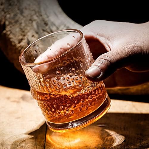 Staklena čaša 4 kom. Staklene čaše postavljene modne viskijske čaše, viski viski, burbon, kokteli, rum, trajne viskijske naočale