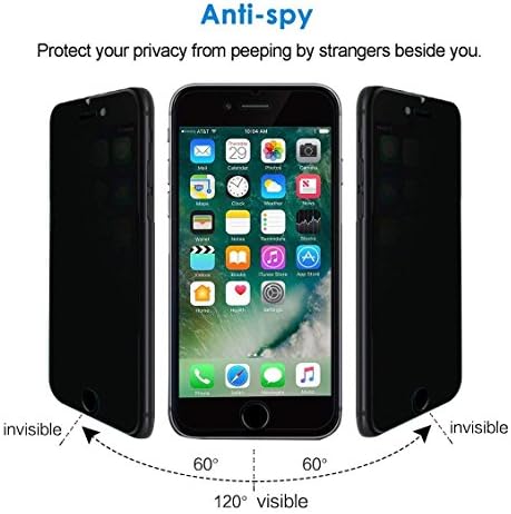 Pehael [2 Pakovanje] Zaštita ekrana za privatnost za iPhone SE 2022 3. generacija/iPhone SE 2020 2. generacija/iPhone 8 / iPhone 7 Anti-Spy kaljeno staklo Film Upgrade 9H tvrdoća futrola jednostavna instalacija bez mjehurića [4.7 inča]