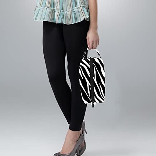 Mala šminkarska torba, patentno torbica Travel Kozmetički organizator za žene i djevojke, Zebra životinjski uzorak pruge moderni