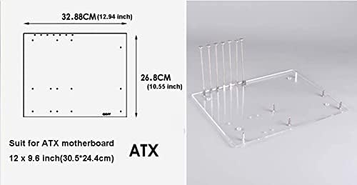 PC open Frame test Bench ATX Mini ITX MATX EATX matična ploča prozirna fluorescentna zelena akrilna