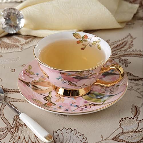 Ploča za večeru Kina China Cup za kafu Pink Birce Porcelanski čaj za čaj set Keramička šolja Kava Pečarska čaša