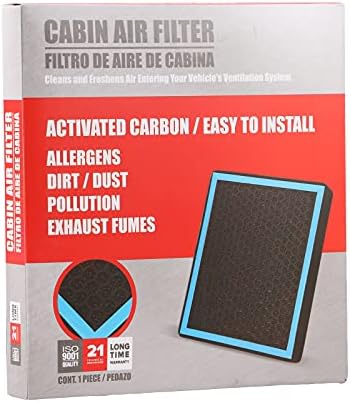 Zamjena filtra za vazduh CF11809 sa orašvim karbonom Kompatibilan sa Cadillac / Chevrolet / GMC 2014-2020.
