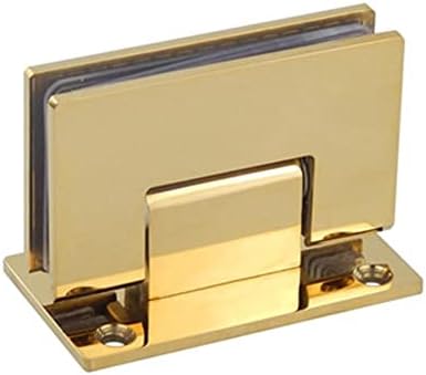Wanlian 2 pakovanje šarke od staklenih vrata od 90 stupnjeva, šarke za tuširanje od nehrđajućeg čelika, zamjenski dijelovi zida u staklo, od nehrđajućeg čelika zlato polirani hrom