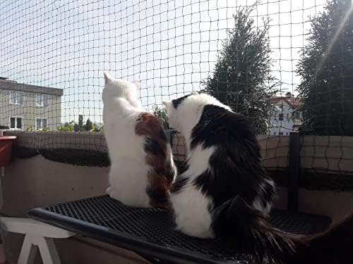 Mačka balkonska mreža mačka, balkonska ograda za kućne ljubimce, mreža za mačke protiv pada, prozirna najlonska mrežasta ograda za pse & amp; mačka, sigurnosna mreža za kućne ljubimce za balkon/stepenice / prozor - 8x3cm