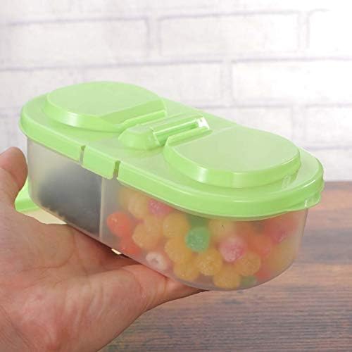 4kom Snackbox za djecu, 2 pretinca plastični kontejneri za skladištenje hrane sa poklopcima, Mini bento Kutija Kutija za ručak kutija za odlaganje voća