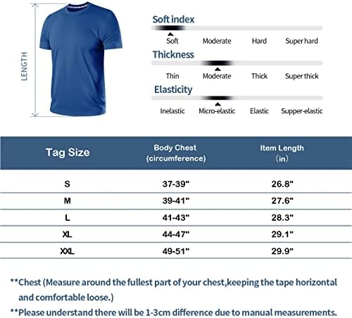 Košulje za vježbanje za muškarce, Wisture Wicking Brze suhe aktivne atletičke muške teretane T majice