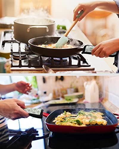 5 pakovanja eukaliptus napušta vruće ručke, livene željezne tablice poklopci ručice ručice ručicama za kuhanje kuhinje Esencijalni kuhar za kuhanje za kuhanje, orijentalni kineski alati za kuhanje