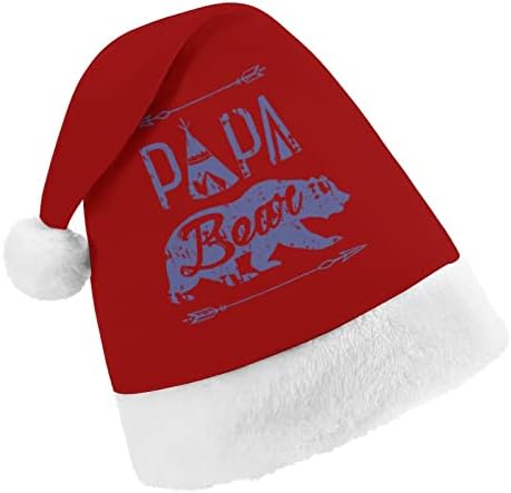 Papa Bear pliš Božić šešir Naughty i lijepo Santa kape sa pliš obodom i Comfort Liner Božić ukras