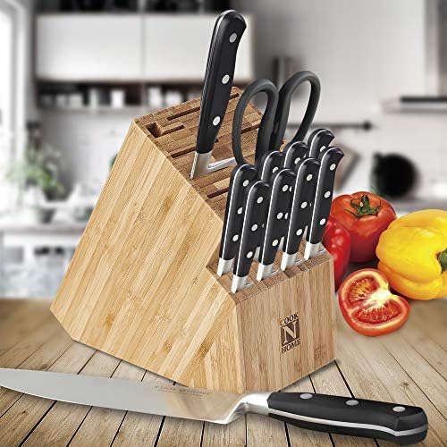 Cook n Home 20 Slot veliki Bambus Nož Blok držač bez noževa, Countertop mesar blok kuhinjski nož